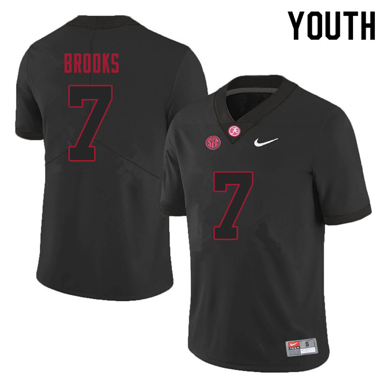 Youth #7 Ja'Corey Brooks Alabama Crimson Tide College Football Jerseys Sale-Black